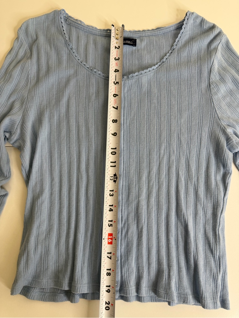 Light Blue Ribbed Button Cardigan‎ - Picture 6 of 13